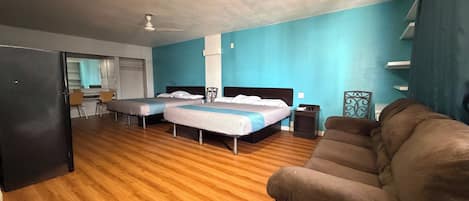 Room, 2 Queen Beds, Non Smoking | Free WiFi, bed sheets