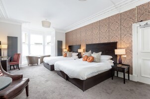 Superior Quadruple Room, Ensuite, Garden View | Desk, laptop workspace, blackout drapes, iron/ironing board