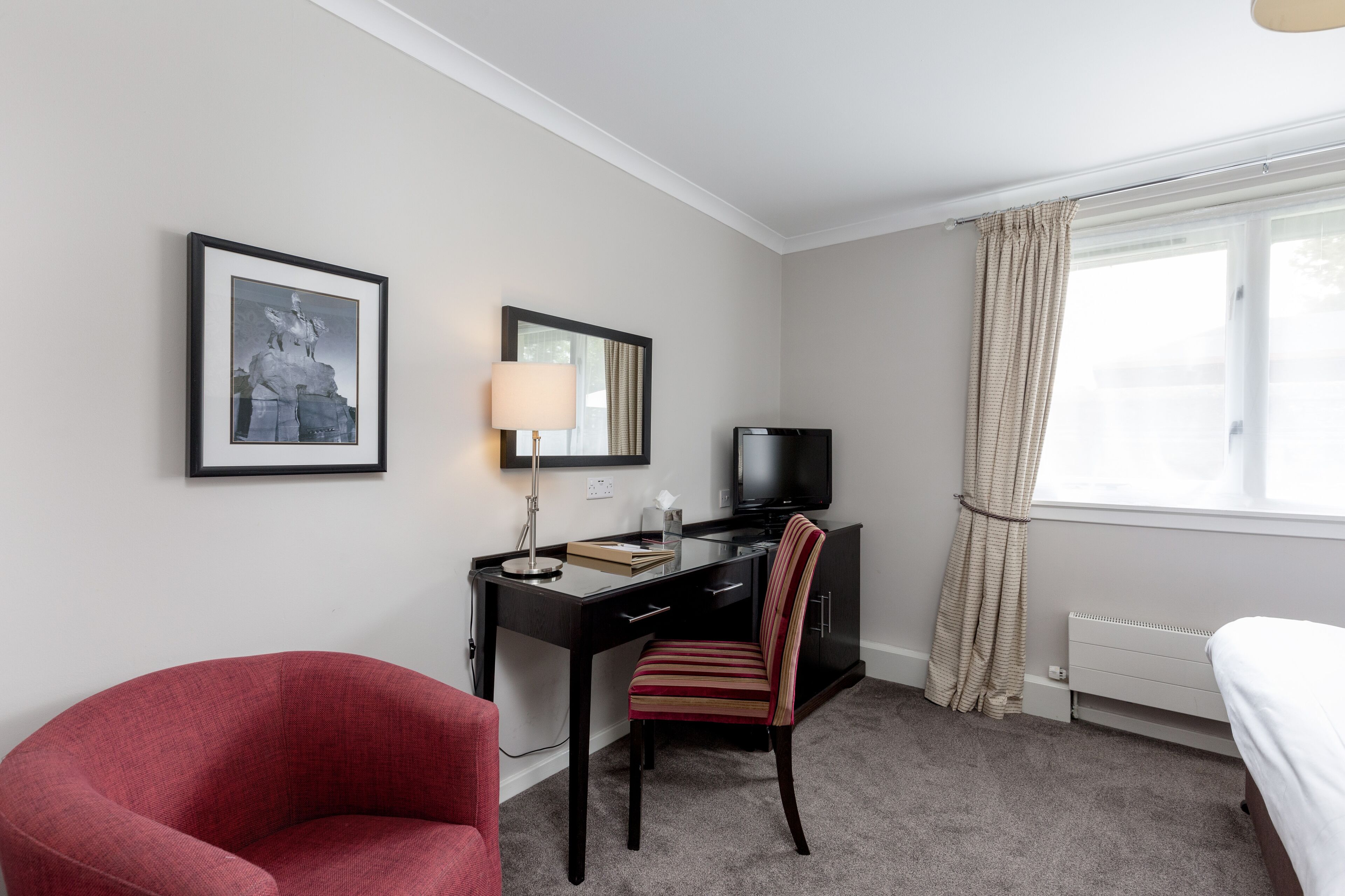 standard double room, ensuite, garden view | individually decorated, desk, laptop workspace, blackout curtains