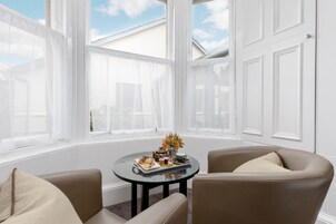Superior Quadruple Room, Ensuite, Garden View | Desk, laptop workspace, blackout drapes, iron/ironing board