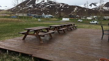 Outdoor banquet area