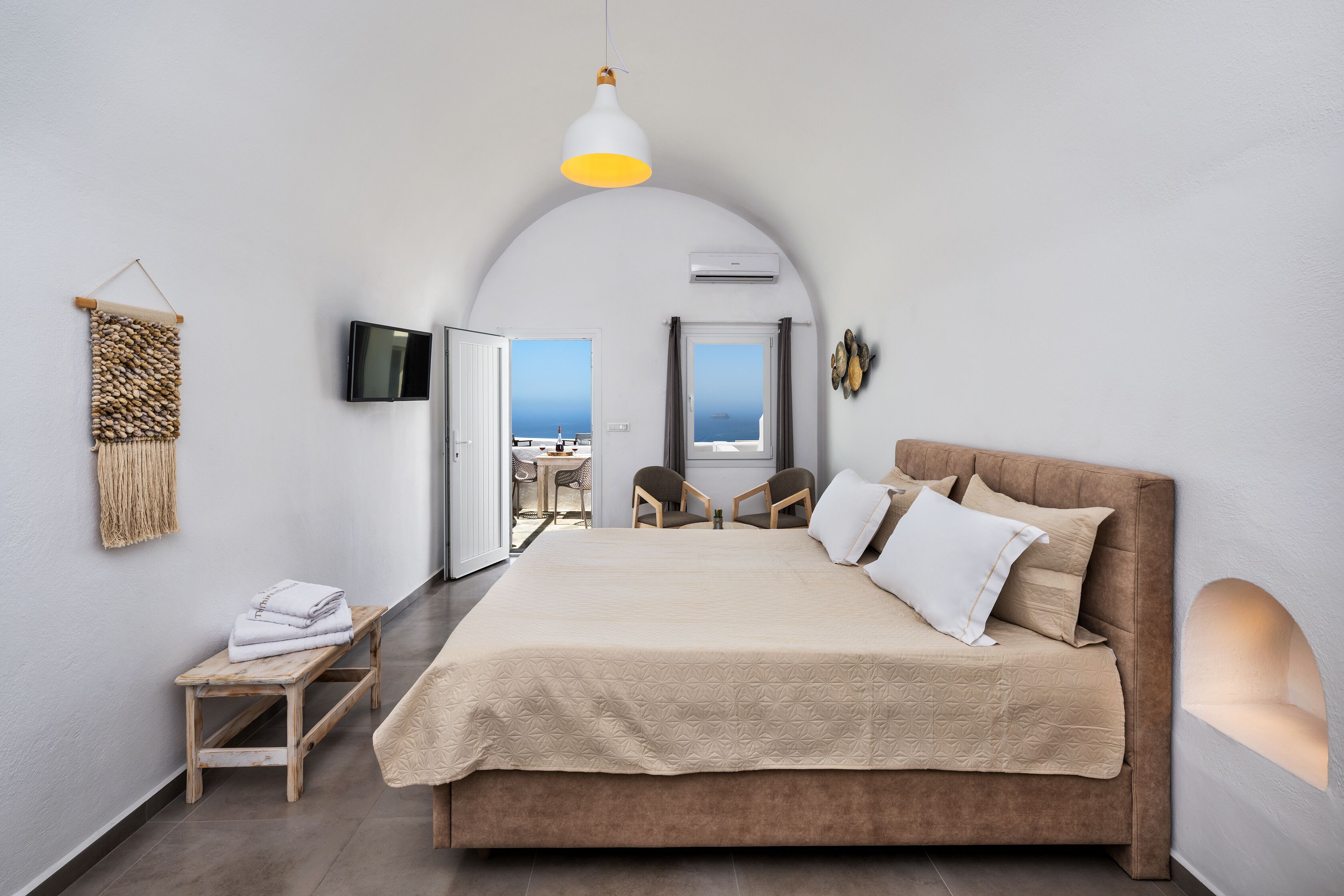 豪華雙人房, 海景 | 免費 Wi-Fi、床單