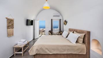 豪華雙人房, 海景 | 免費 Wi-Fi、床單