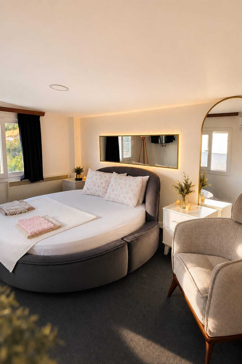 Suíte luxo, vista para o mar | Frigobar, cofres nos quartos, quartos à prova de som, roupa de cama