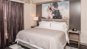 In-room safe, desk, laptop workspace, blackout drapes