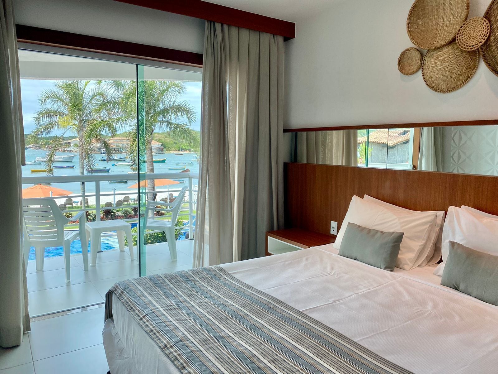 superior double or twin room, pool view | view from room