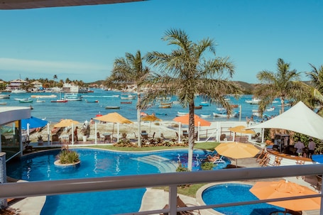 Superior Double or Twin Room, Pool View | Living area | LCD TV