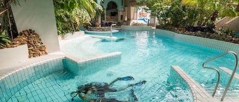 Indoor pool, outdoor pool