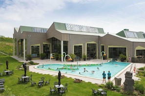Indoor pool, outdoor pool, lifeguards on site