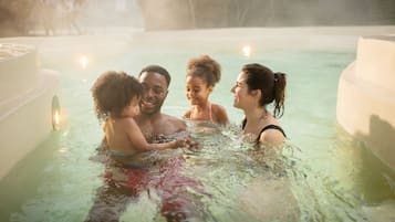 Alberca techada y salvavidas en la propiedad