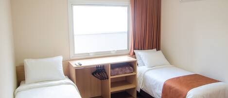 Twin Room, Accessible (Double Room PCD) | Hypo-allergenic bedding, minibar, desk, blackout curtains