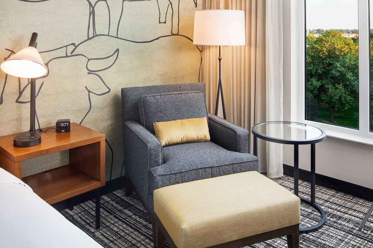 In-room safe, desk, laptop workspace, iron/ironing board