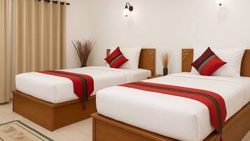 Habitación estándar con 2 camas individuales | Escritorio, cortinas blackout, camas extra y wifi gratis