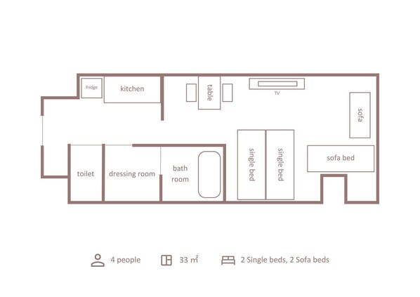 Hollywood Twin | Floor plan