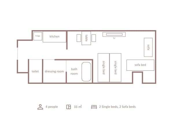Hollywood Twin | Floor plan