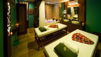 Sauna, steam room, body treatments, body wraps, body scrubs, facials