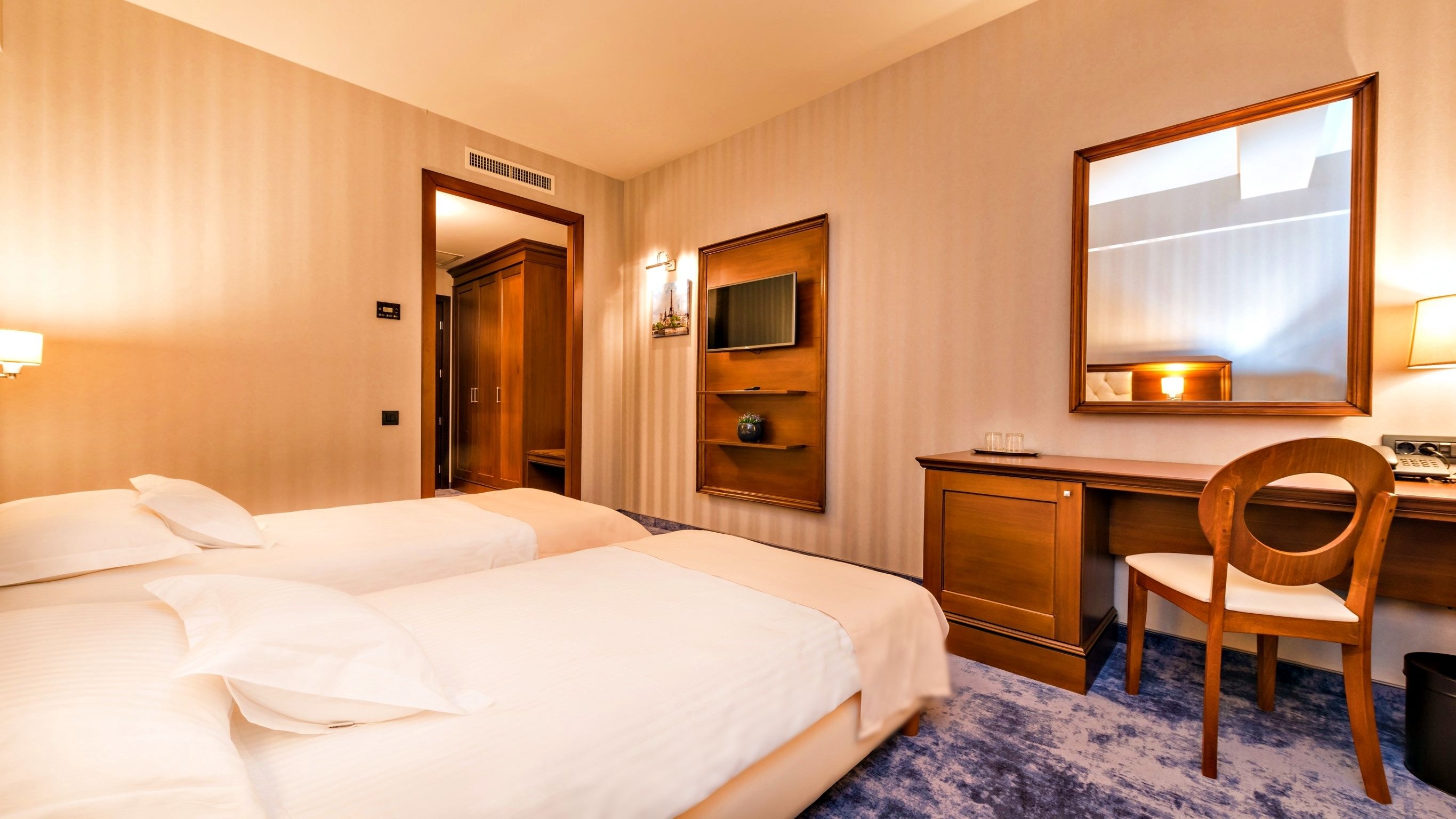 minibar, in-room safe, desk, iron/ironing board