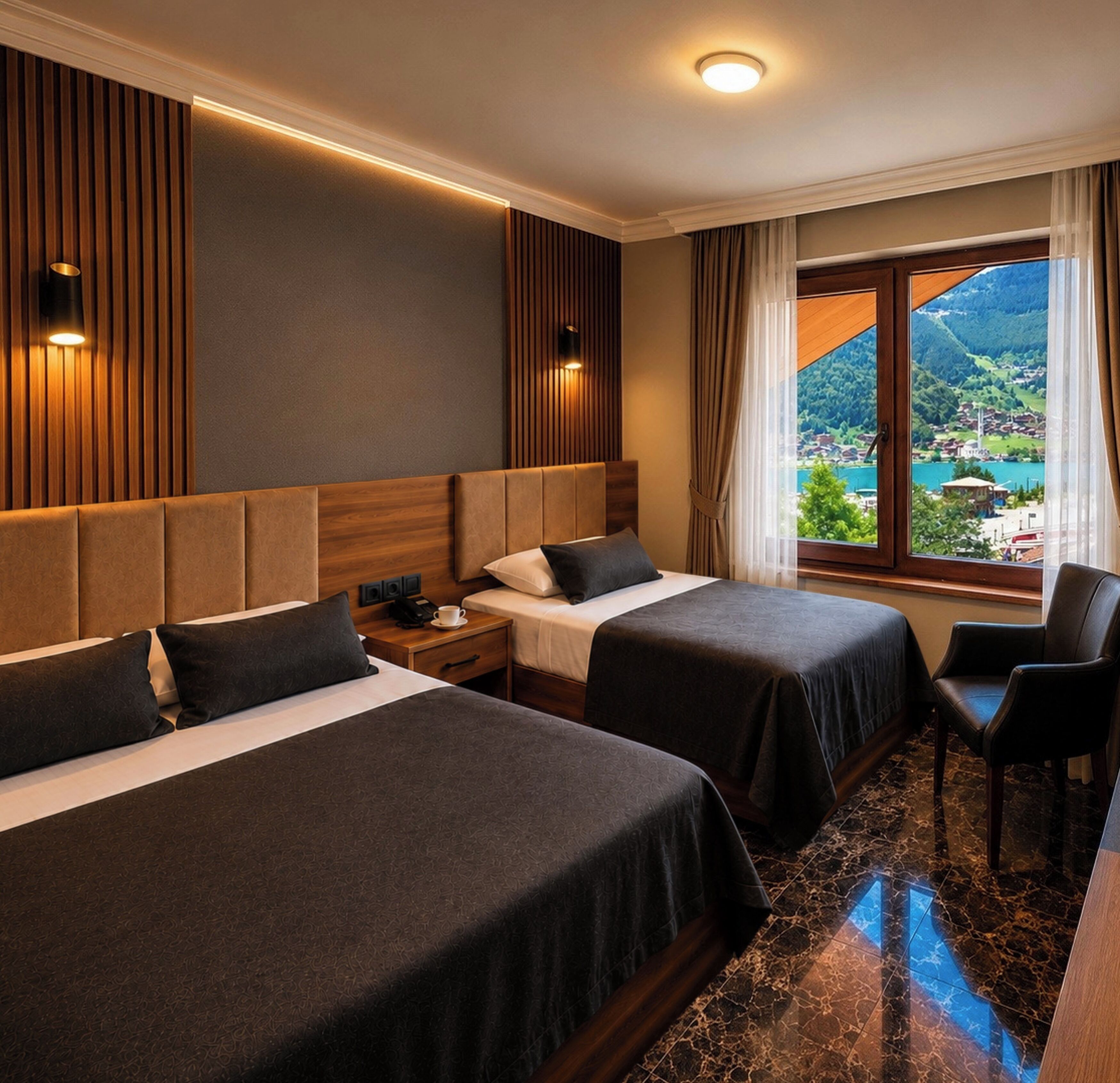 Standard Triple Room, Lake View | Free minibar, desk, laptop workspace, soundproofing