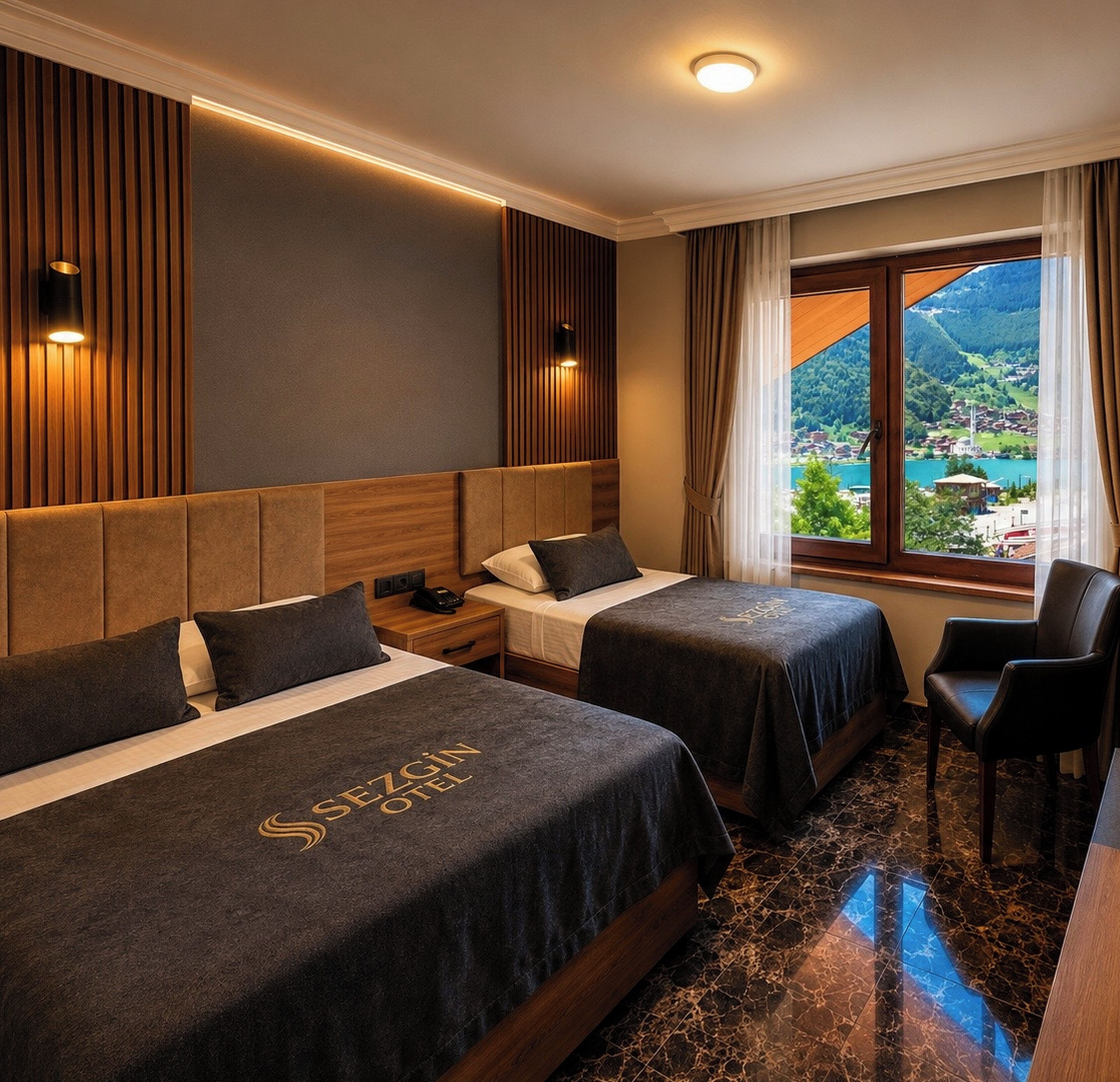 Standard Triple Room, Lake View | Free minibar, desk, laptop workspace, soundproofing