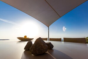 Villa, 3 camere da letto, idromassaggio, vista mare | Terrazza/patio