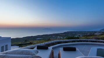 Villa, 3 chambres, bain Ă remous, vue mer | Terrasse/Patio