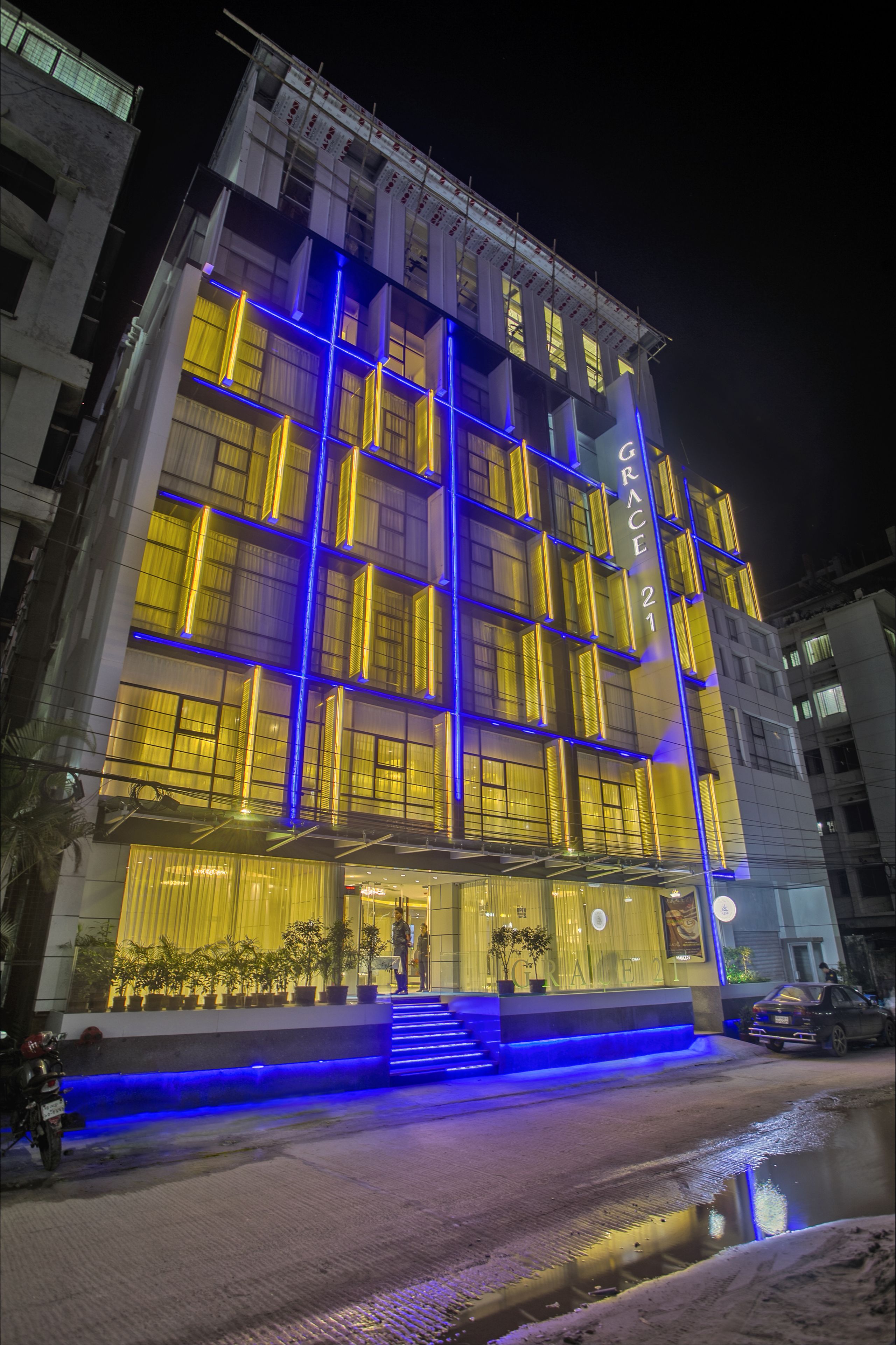 front of property – evening/night