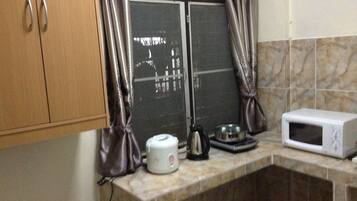 Fridge, electric kettle
