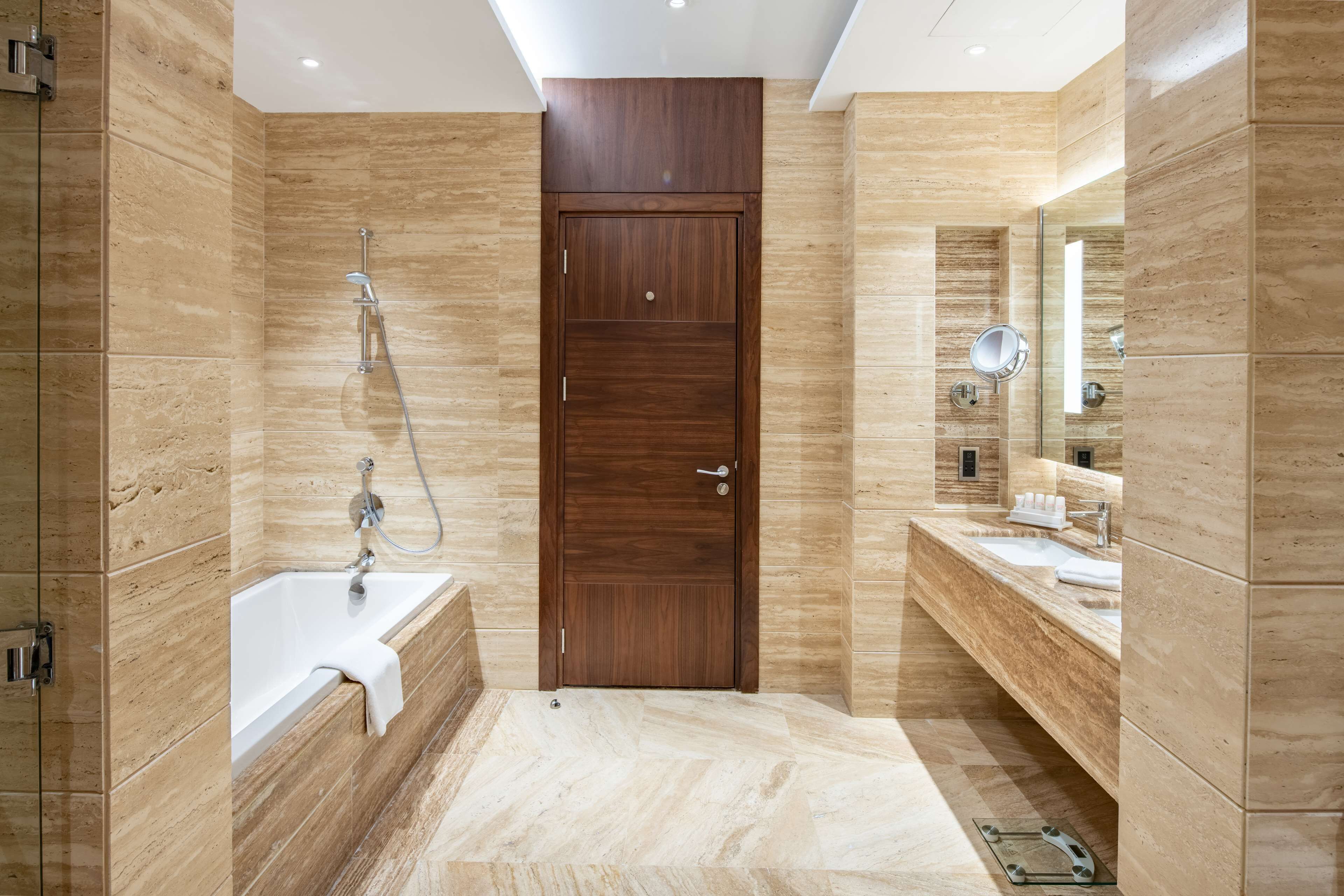 free toiletries, hair dryer, bathrobes, slippers