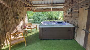 Outdoor treatment area, Thai massages, sports massages, facials
