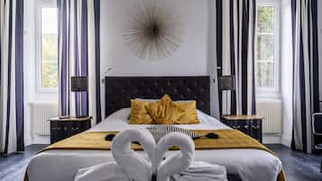 Superior Suite | Egyptian cotton sheets, premium bedding, memory foam beds, desk