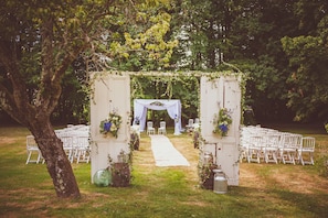 Outdoor wedding area