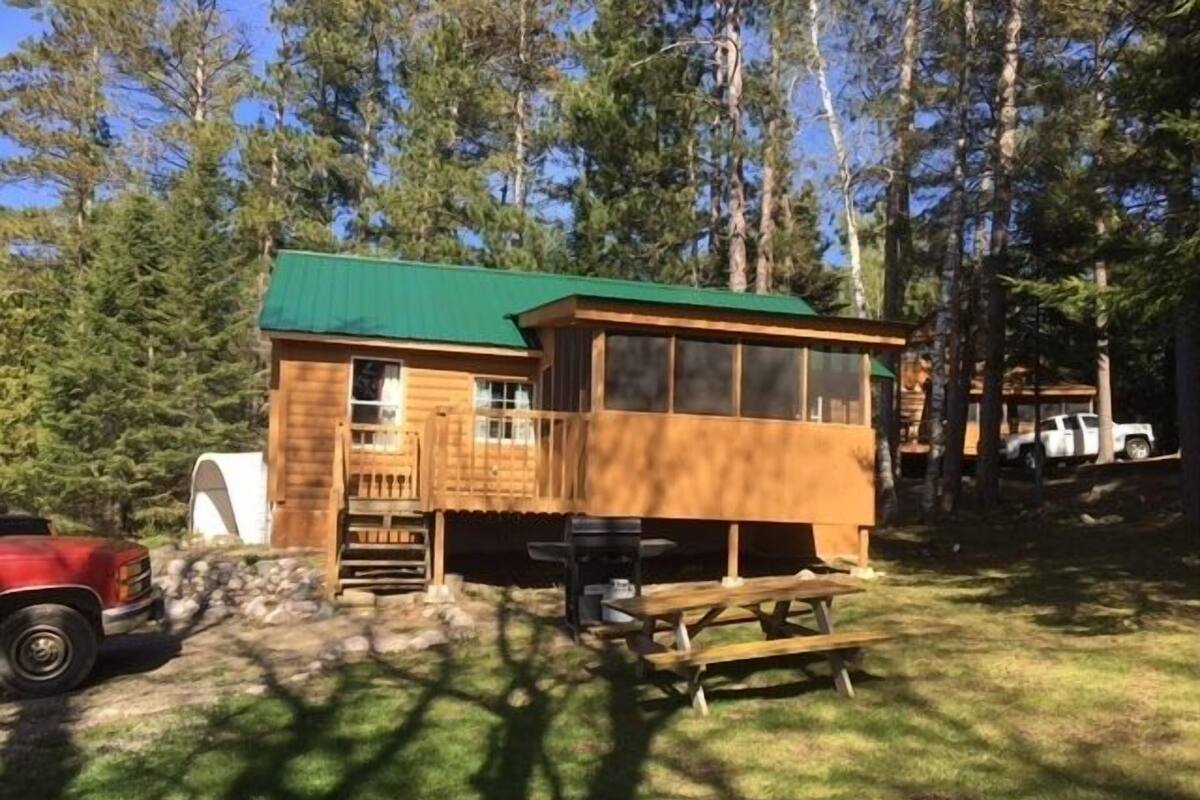Cabane, 3 chambres, vue partielle sur le lac (No. 12) | Aire de pique-nique/barbecue