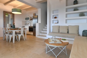 Duplex, 3 Bedrooms, Sea View (Dimitra) | Living area