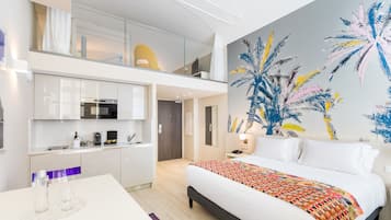 Ropa de cama de alta calidad y minibar