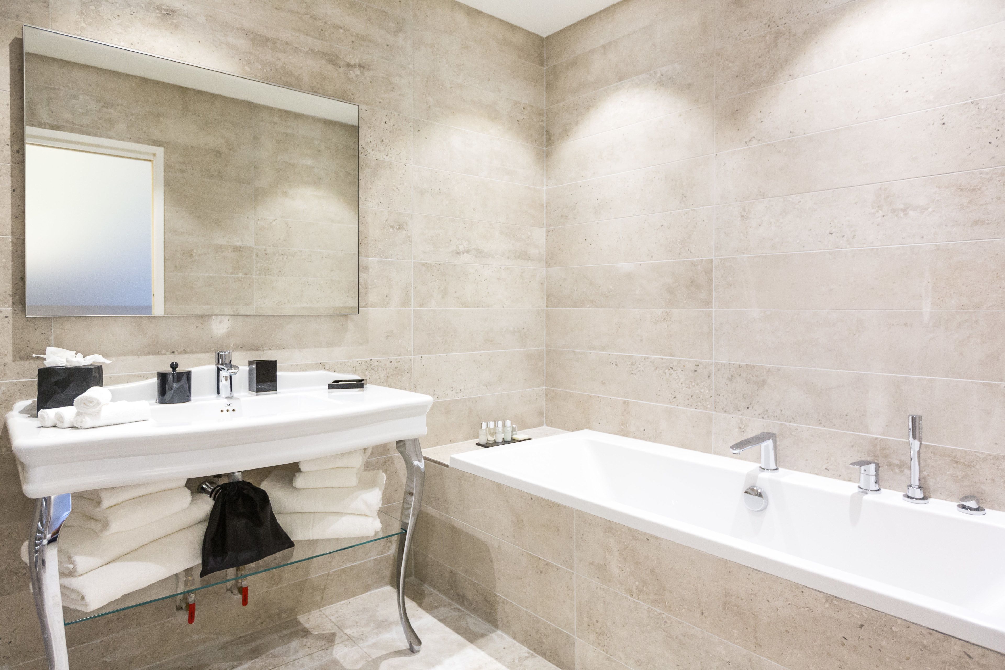 free toiletries, hair dryer, slippers, towels