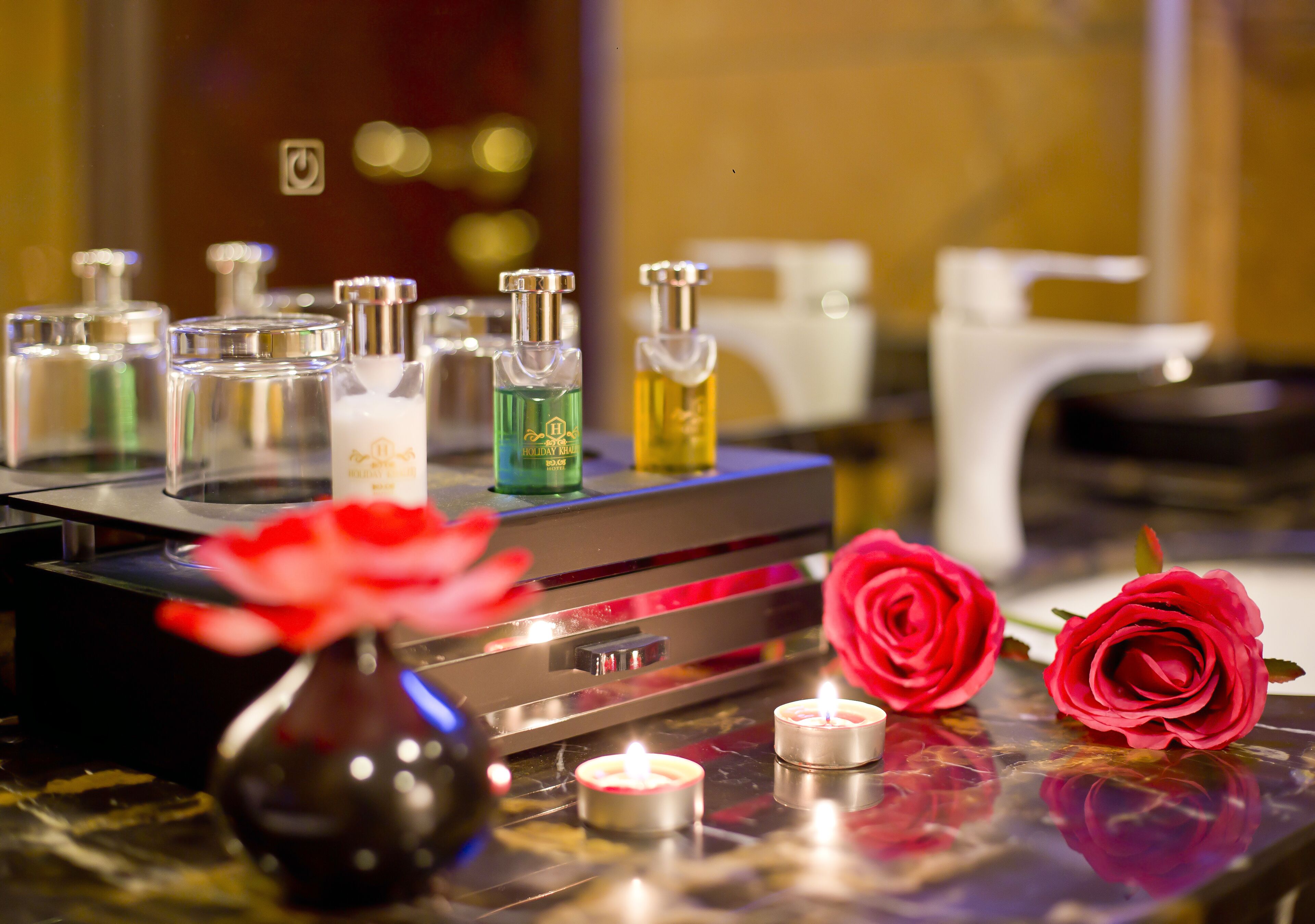 free toiletries, hair dryer, bathrobes, slippers