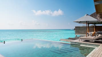 One Bedroom Over Water Pool Residence -45% off on Seaplane Transfers till 22nd Dec'24 | ๊ฐ์ค์์ ๋ณด์ด๋ ์ ๋ง