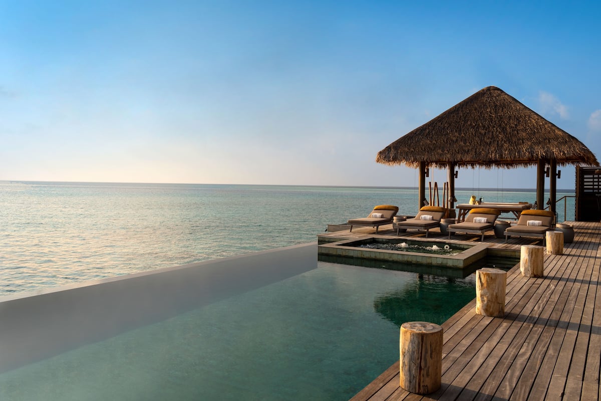 The Vakkaru Over Water Residence | 1 Schlafzimmer, BettwÀsche aus Àgyptischer Baumwolle