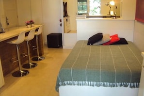 Apartamento (202B) | 1 quarto, frigobar, ferros/tábuas de passar roupa, Wi-Fi de cortesia