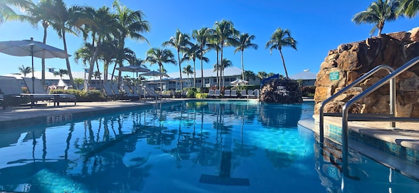 Outdoor pool, a heated pool