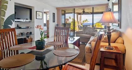 Relax and enjoy your own spacious private lanai with ocean & sunset views