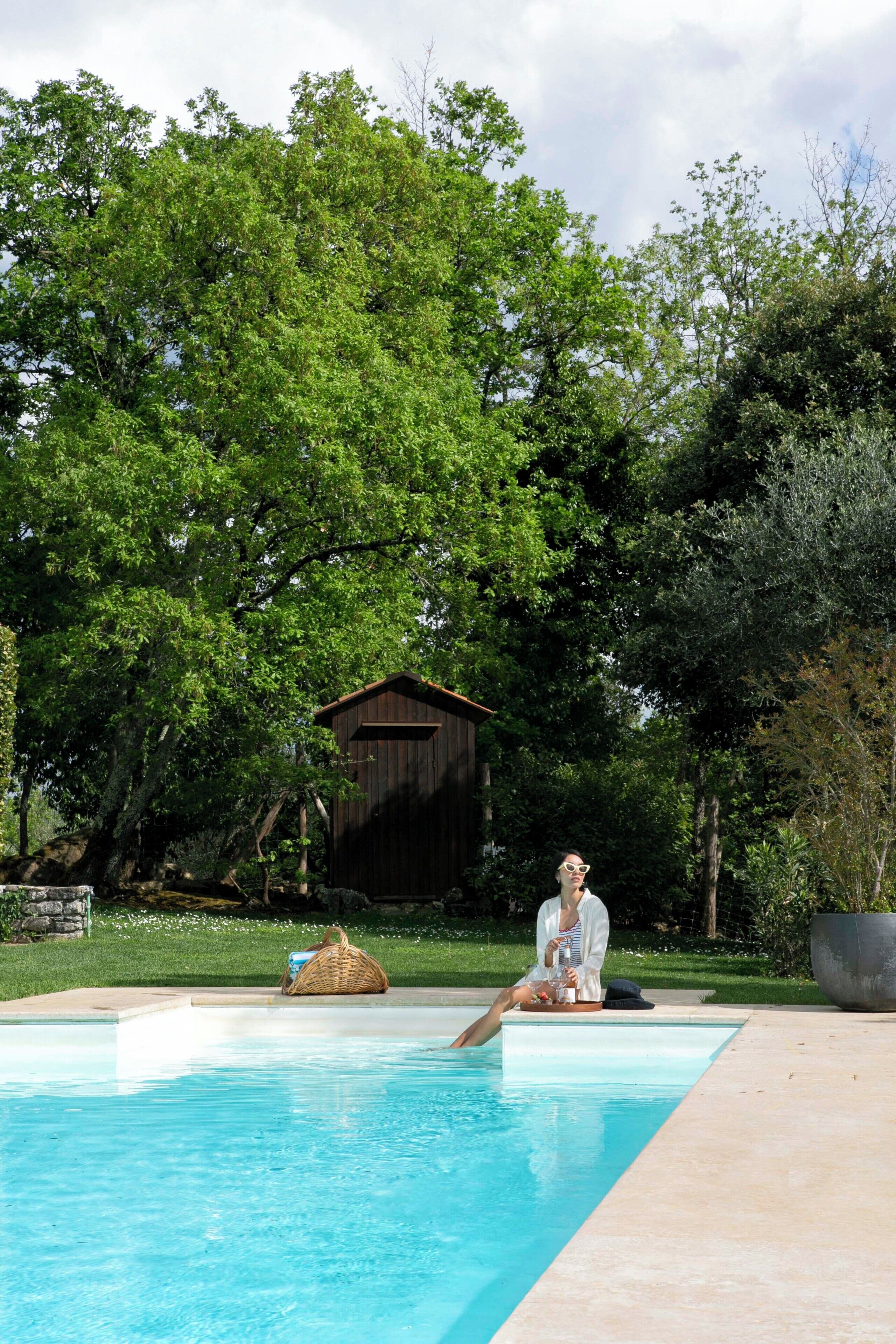 Piscine extérieure, piscine chauffée