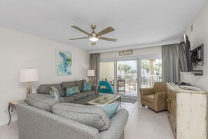 Smart TV, DVD player, books