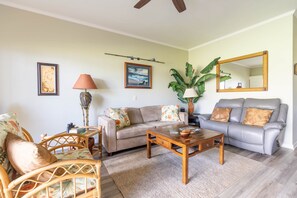 TV, DVD player, stereo