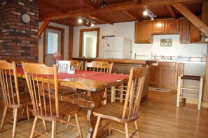 New England charm,  restored brick and beam work 