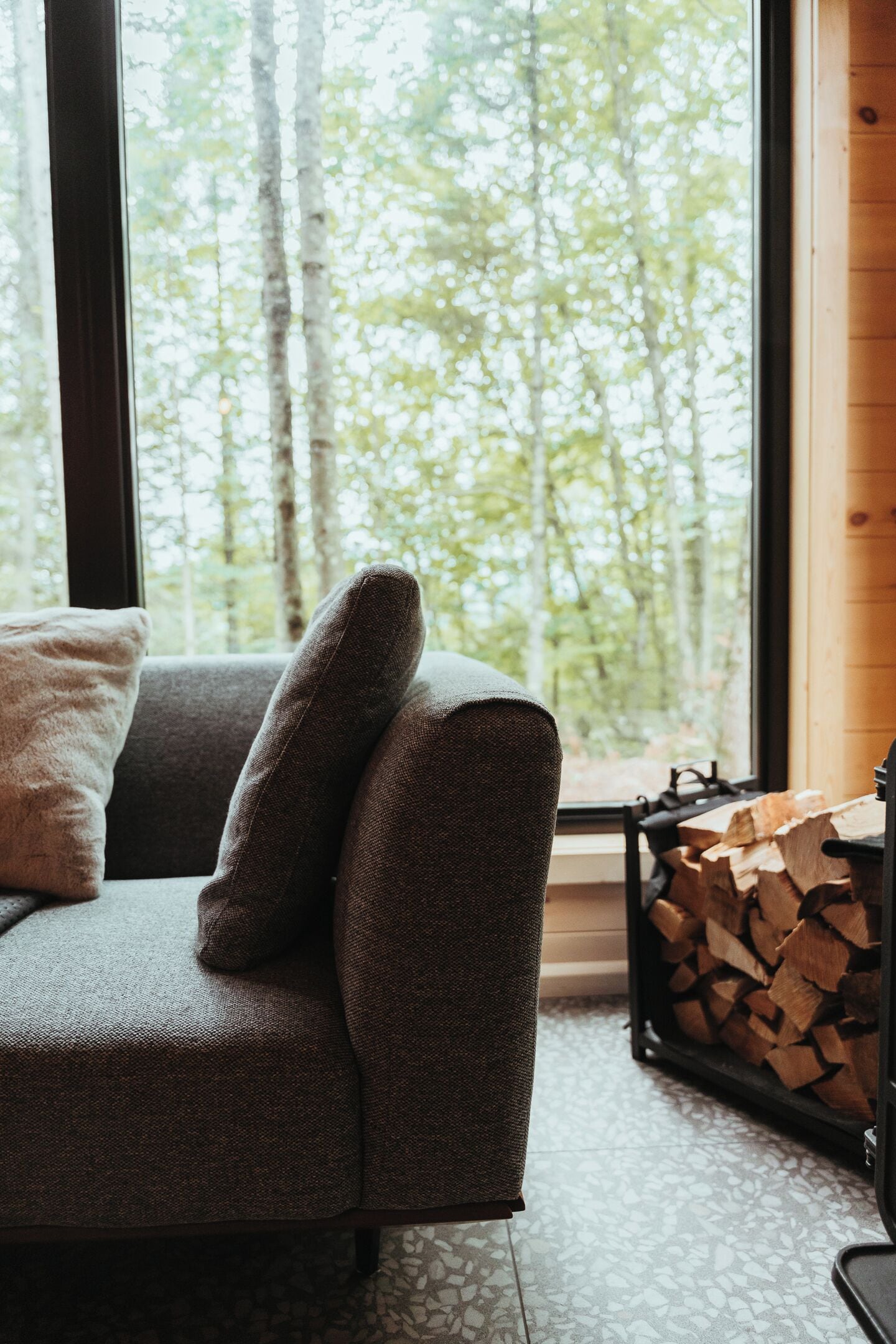 Nhà gỗ, 2 phòng ngủ | Khu phòng khách | TV màn hình phẳng 22-inch có truyền hình cáp, TV 