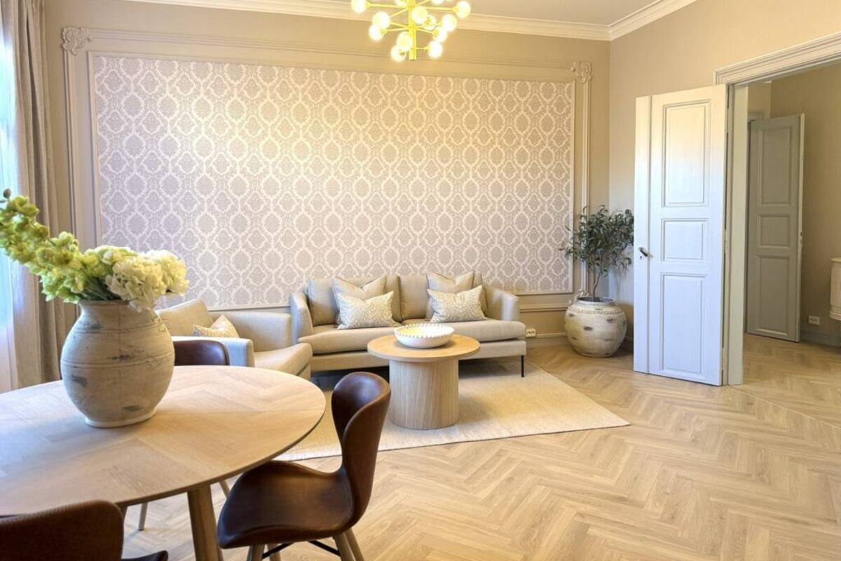 Deluxe Suite, 3 Bedrooms, Balcony, City View | Living area | 55-inch Smart TV with digital channels, Netflix, streaming services