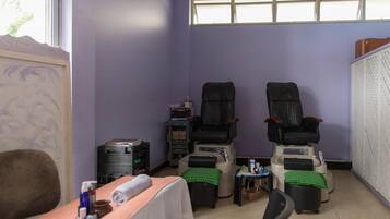 Facials, manicures and pedicures