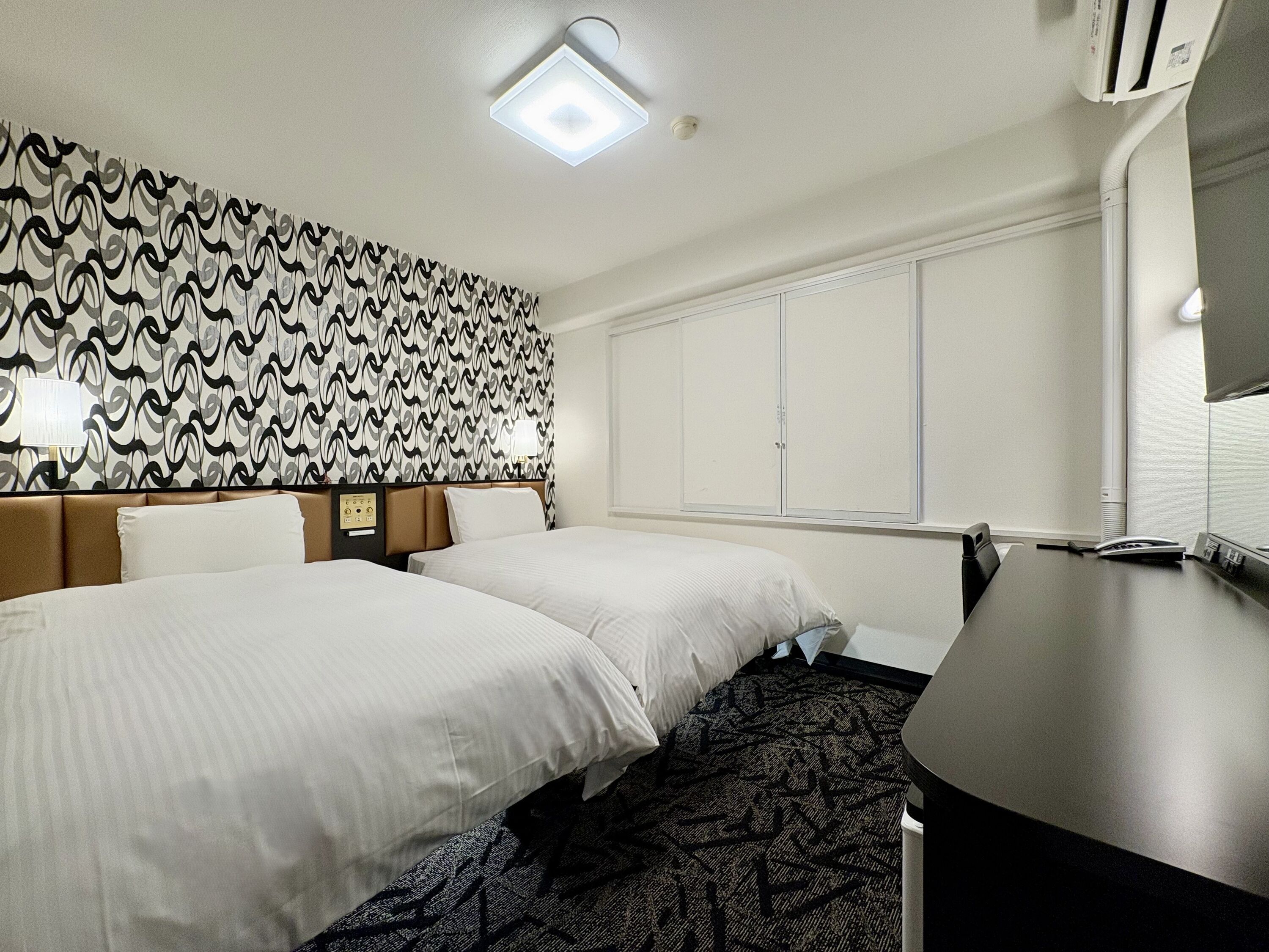 Chambre avec lits jumeaux, non-fumeurs | Bureau, espace de travail pour ordinateur portable, Wi-Fi gratuit