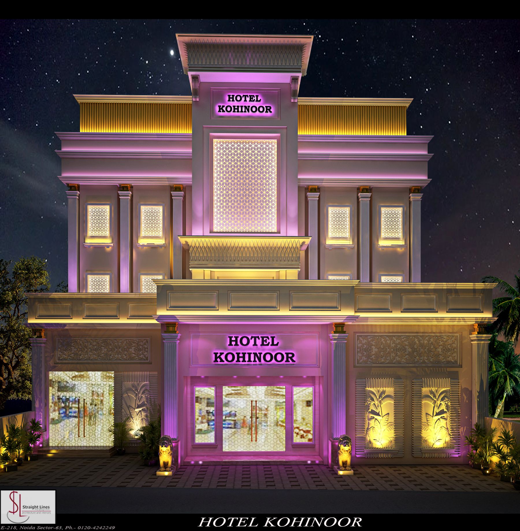 Front of property - evening/night